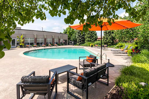 Pool With Lounge Area at CityView, North Kansas City