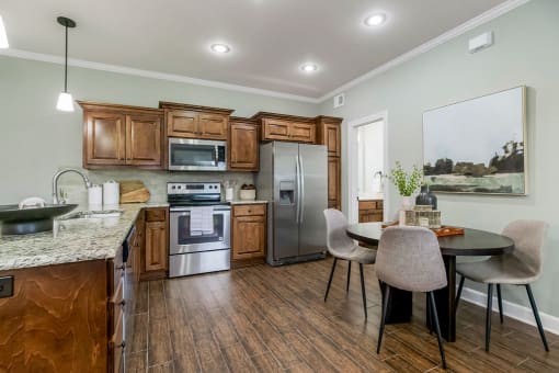 Kitchen And Dining at Prairie Pines Townhomes, Shawnee, KS
