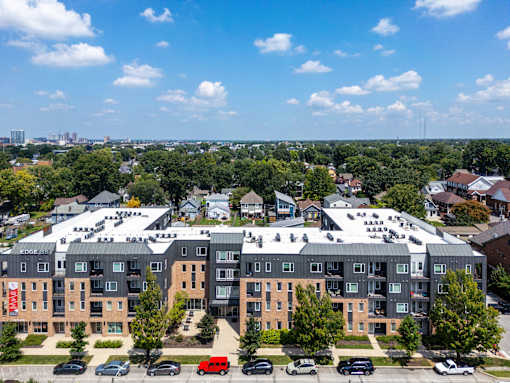 Aerial Property View at Edge 35 Apartments, Indiana, 46203