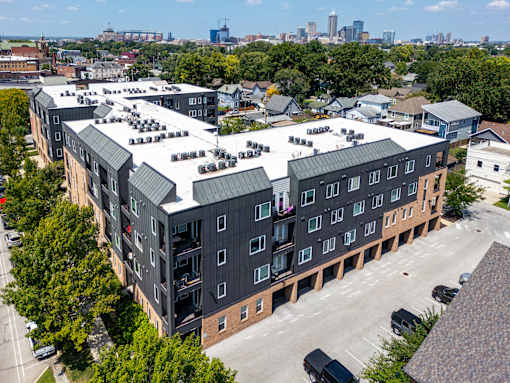 Overhead Property View at Edge 35 Apartments, Indianapolis, IN, 46203