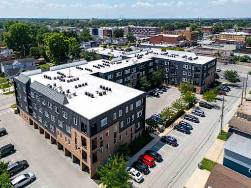 Aerial View of Residential Property at Edge 35 Apartments, Indianapolis, IN, 46203