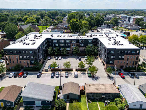 Neighborhood Aerial View at Edge 35 Apartments, Indianapolis, IN