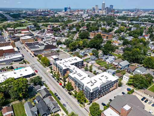 Urban Cityscape at Edge 35 Apartments, Indianapolis