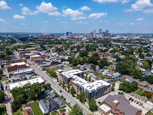 City Skyline at Edge 35 Apartments, Indianapolis, Indiana
