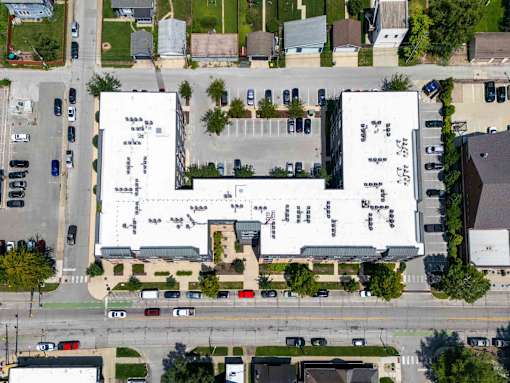 Drone View of Property at Edge 35 Apartments, Indiana, 46203