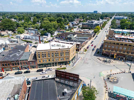Downtown Skyline at Edge 35 Apartments, Indiana