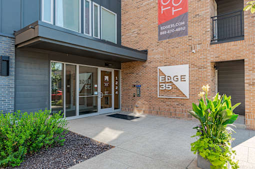 Property Entrance Gate at Edge 35 Apartments, Indianapolis