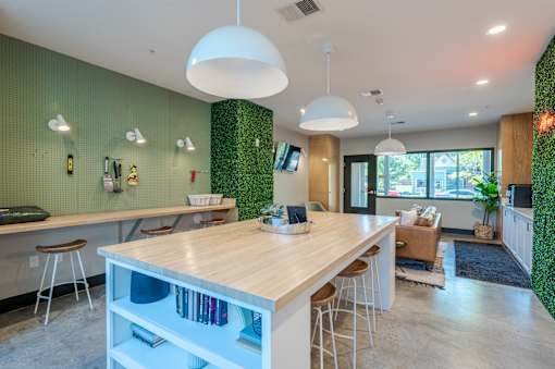 Communal Kitchen at Edge 35 Apartments, Indiana, 46203