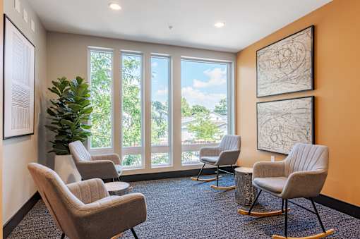 Room with Orange Walls at Edge 35 Apartments, Indianapolis, IN