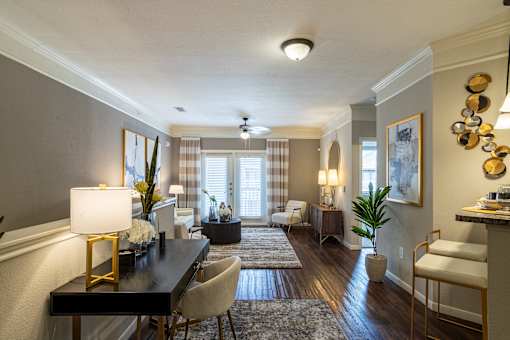 Beautiful living room at Grand Villas at Cinco Ranch, Katy, TX