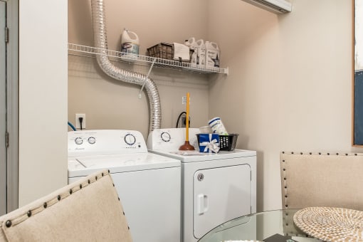 washer and dryer units in apartment at The Greyson, Hilliard