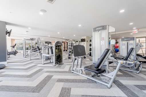 Fitness center at Imperial Lofts, Texas