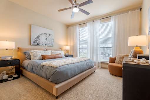 Modern Bedroom at Imperial Lofts, Sugar Land, Texas