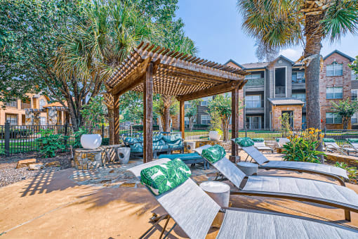 Relaxing Pool Area With Sundeck at River Pointe, Conroe, TX, 77304