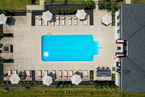 Aerial Pool View at Overland Park, Pickerington, OH