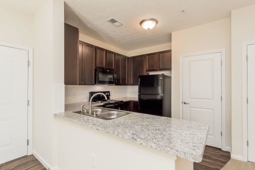 kitchen in apartment at Overland Park, Ohio