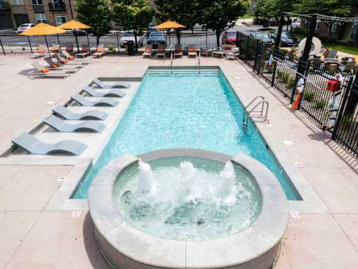 Sparkling Pool at Penn Circle, Carmel, Indiana