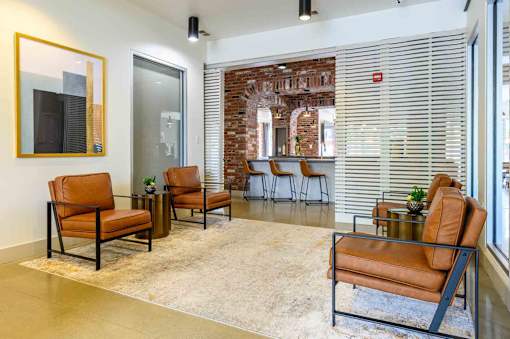 Living Area With Kitchen at Penn Circle, Carmel