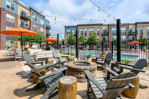 Outdoor Firepit Patio at Penn Circle, Carmel, Indiana