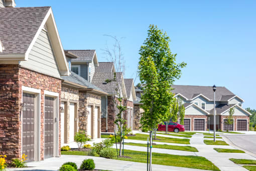 street view of townhomes at Prairie Pines Townhomes, Shawnee
