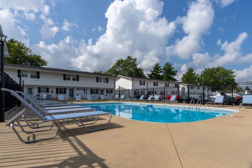 Pool And Sundeck at Spring Creek Townhomes, Springfield, Illinois
