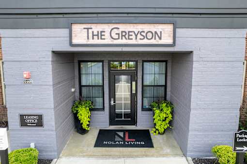 Building Entrance at The Greyson, Hilliard, OH