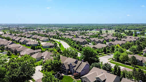 Aerial Shot Of House at Sovereign at Overland Park Apartments, Overland Park, KS