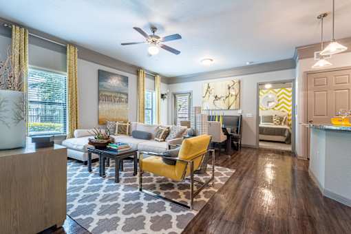 Specious Living Room at Waterstone at Cinco Ranch Apartments, Katy, TX