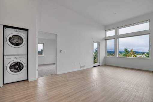 The 72nd Apartments | Living Area & Laundry