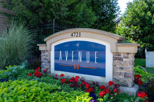 a sign that says avenue 68 in front of a house