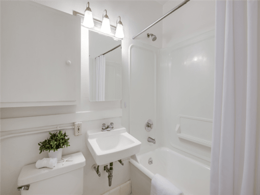 The Shannon | Charming All White Vintage Bathroom
