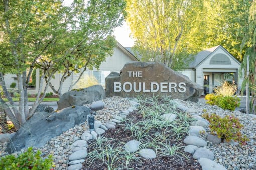 Boulders on the River | Monument Sign