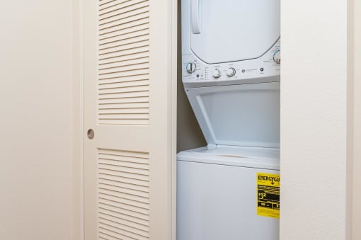 stackable washer and dryer.
