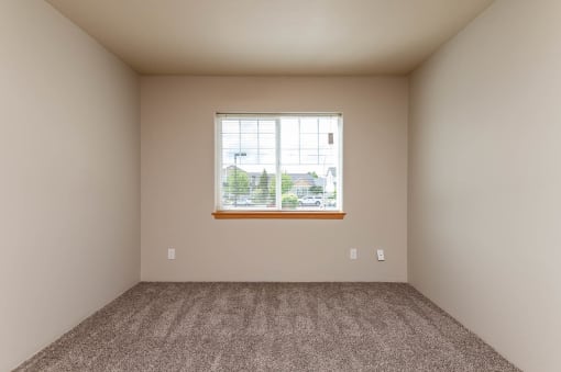 Wall to wall carpet and large bedroom space