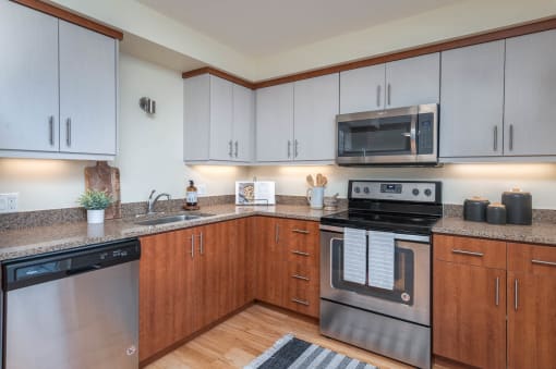 The Morgan | Spacious Kitchen with stainless steel appliance package