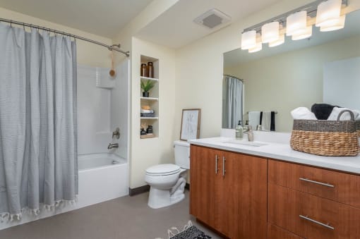 The Morgan | Spacious Bathroom with ample storage