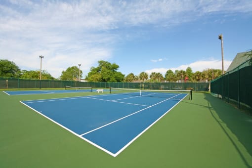 LIGHTED TENNIS COURTS