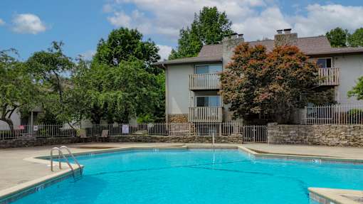 our apartments have a large swimming pool in front of our building