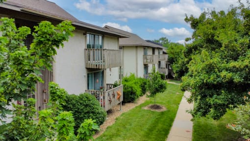our apartments are on the side of a walkway