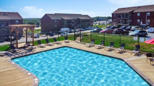 clean sparkling pool gladstone missouri apartment rental