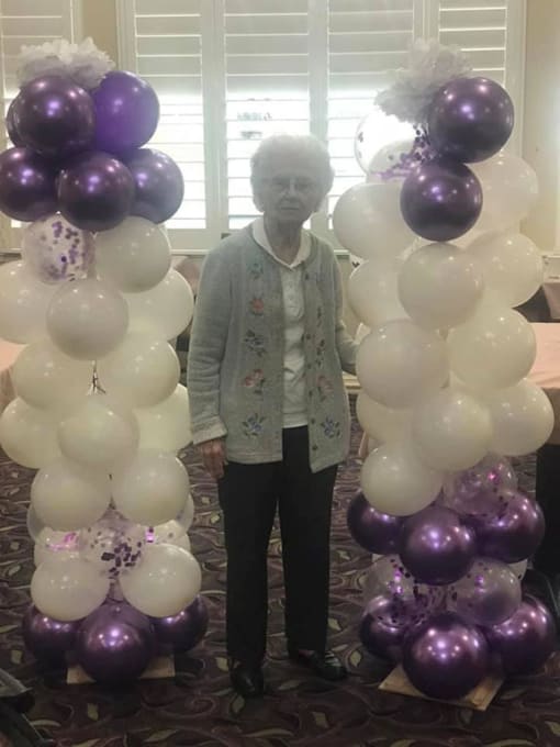 Senior Man With Balloon at Savannah Court of Brandon, Brandon, FL, 33510