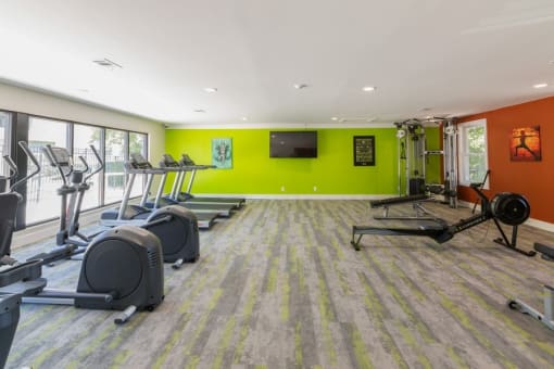 the gym at the preserve apartments