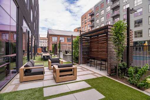 Outdoor Patio at The Audubon New Haven, New Haven, Connecticut