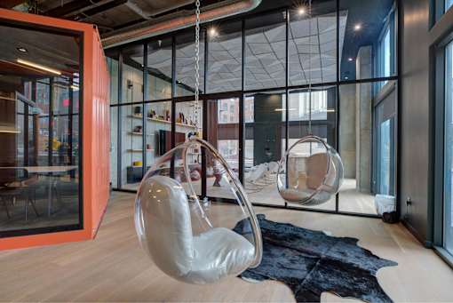 Indoor Swing Chair at The Audubon New Haven, Connecticut