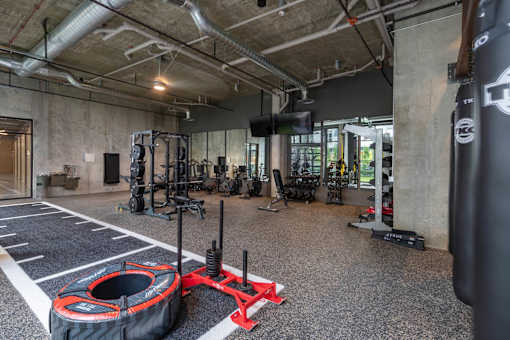 Modern Fitness Center at The Audubon New Haven, New Haven