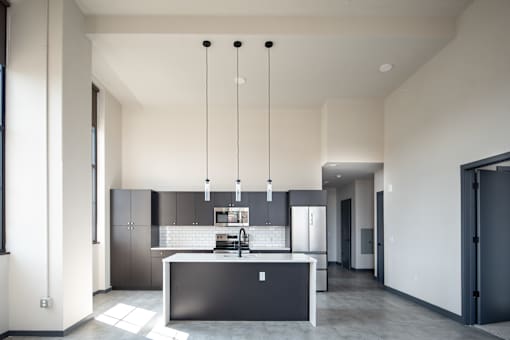 Open Concept Kitchen at The 55 Elm Club, Hartford