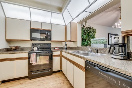 model apartment kitchen