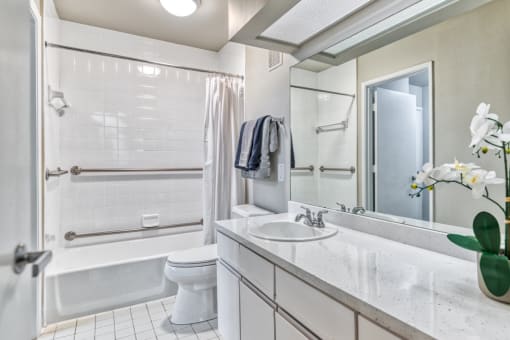 model apartment bathroom