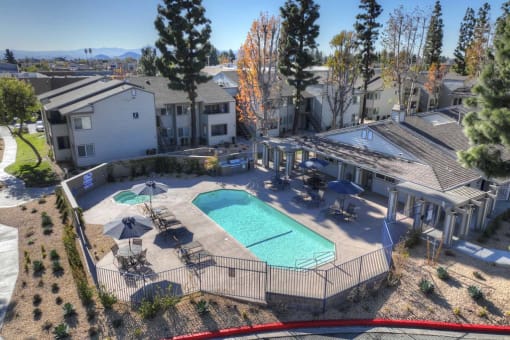 our apartments offer a swimming pool at Aspire Rialto, Rialto, CA 92376