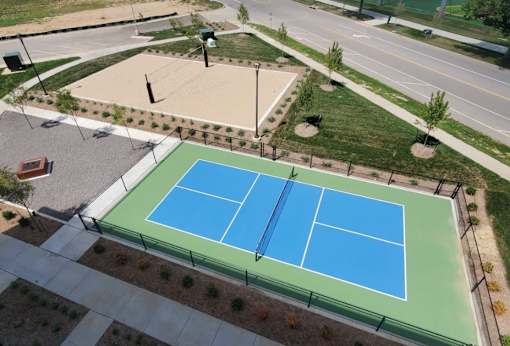 Pickleball at Woodstone at Metro North Crossing Apartments, Kansas City, MO